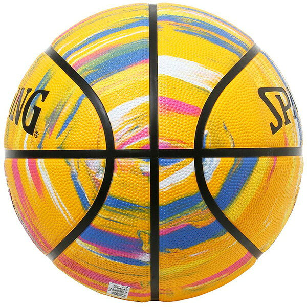 SPALDING スポルディング マーブル イエロー ラバー 7号球 バスケット ボール 8440...