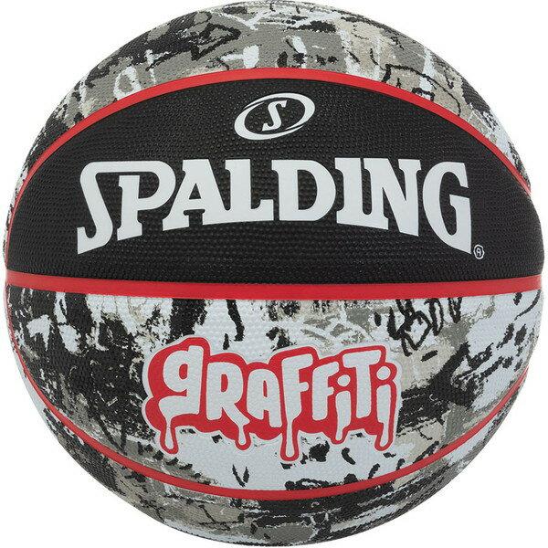 SPALDING スポルディング グラフィティ ブラック×レッド 6号球 バスケット ボール 84532J ラフィートスポーツ