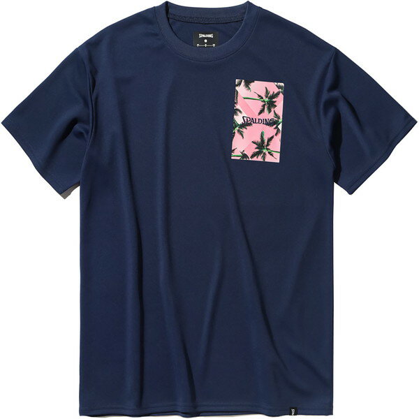 SPALDING スポルディング Tシャツ パームツリー ポケット プリント バスケットボール 半袖Tシャツ SMT25005-5400