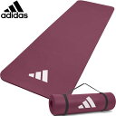 【最大2000円割引クーポン!枚数限定5/6 09:59まで】アディダス adidas ストレッチ フィットネスマット 10mm レッド ヨガ ピラティス プロ...