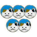 Tabata タバタ ゴルフ マグネットマーカー ネコ 5個セット ゴルフ アクセサリー GV8022