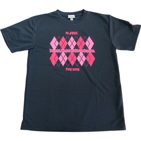 【最大2000円割引クーポン!枚数限定12/6 09:59まで】JUIC ジュウイック ジュイック 男女兼用 アーガイルT 卓球 Tシャツ 5498-NP メン...