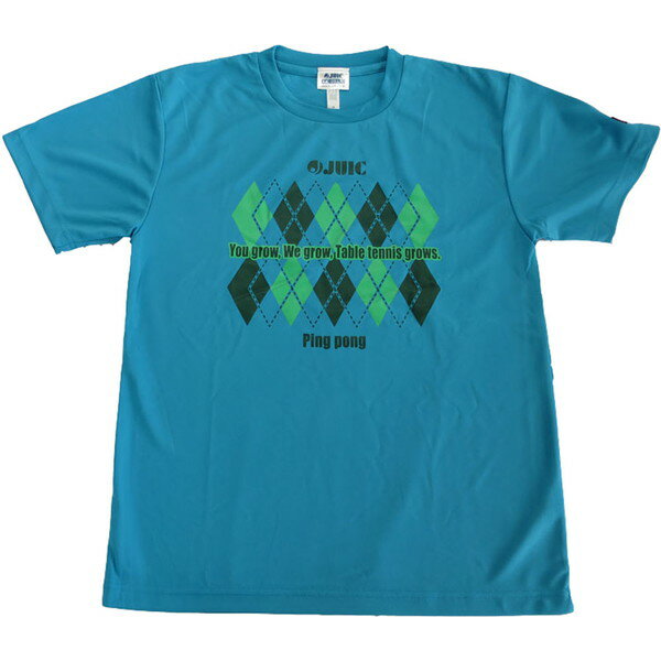 【最大2000円割引クーポン!枚数限定12/6 09:59まで】JUIC ジュウイック ジュイック 男女兼用 アーガイルT 卓球 Tシャツ 5498-TU メン...