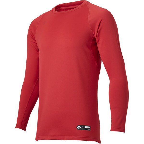 デサント DESCENTE 丸首長袖アンダーシャツ 野球ソフト アンダーシャツ STD657B-RED「P」 ラフィートス..