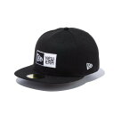 ニューエラ NEW ERA 59FIFTY ボックスロゴ ブラック × ホワイト 13552123 キャップ 帽子