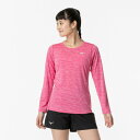 ミズノ MIZUNO ミズノ クイックドライTシャツ 長袖 オーロラ レディース ランニング ランニングシャツ J2MAA72261