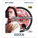 【最大2000円割引クーポン!枚数限定5/6 09:59まで】GOSEN ゴーセン RISING STORM ストームブラック テニス ソフトガット SSRS1...