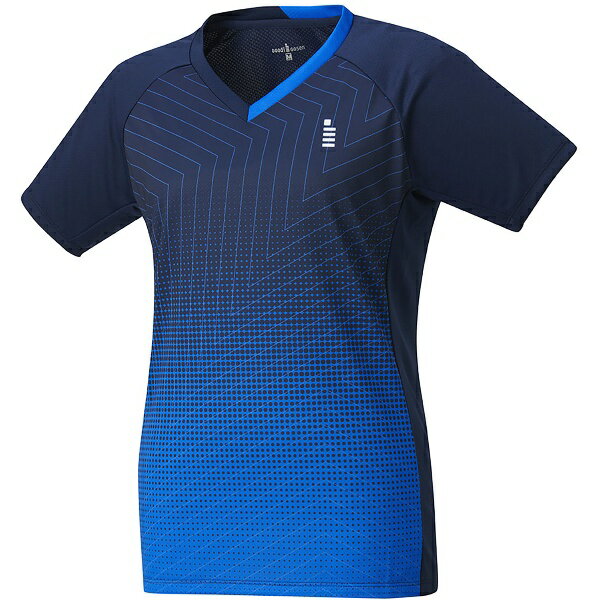 GOSEN ゴーセン レディースゲームシャツ ネイビー L テニス ゲームシャツ ウィメンズ T2411-17 レディース 半袖 ラフィートスポーツ