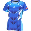 JUIC ジュウイック ジュイック JUIC ル・コンテ レディース 卓球 ゲームシャツ 5678W-BL レディース 半袖 ラフィートスポーツ(4)