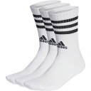 adidas アディダス スリーストライプス クッション クルー ソックス 3足組 マルチスポーツ ソックス EBB67-HT3458 靴下 ラフィートスポーツ