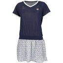 【最大2000円割引クーポン!枚数限定5/6 09:59まで】FILA フィラ ワンピース テニス VL2875-20 レディース 半袖 ラフィートスポーツ