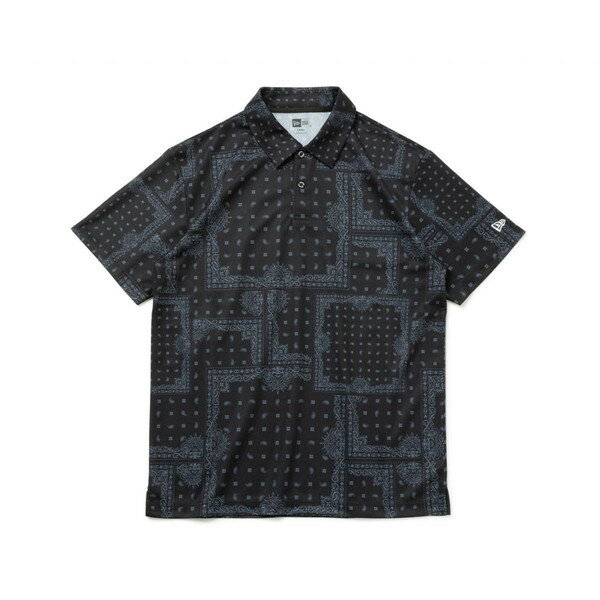 ニューエラ（NEW ERA） ゴルフ 半袖 鹿の子 ポロシャツ Bandana All over ブラック 14109029