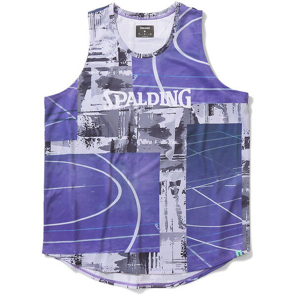 SPALDING スポルディング タンクトップ トップ オブ ザ キー コラージュ バスケットボール