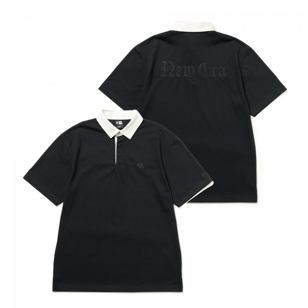 NEWERA ニューエラ ゴルフ 半袖 ヘビーウェイト ラガーシャツ ブラック 14391493