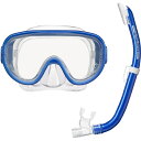 ReefTourer リーフツアラー シュノーケリング1眼マスク&弁付きWガードシュノーケル 10歳~大人用2点セット マリンスポーツ RC9104-MB