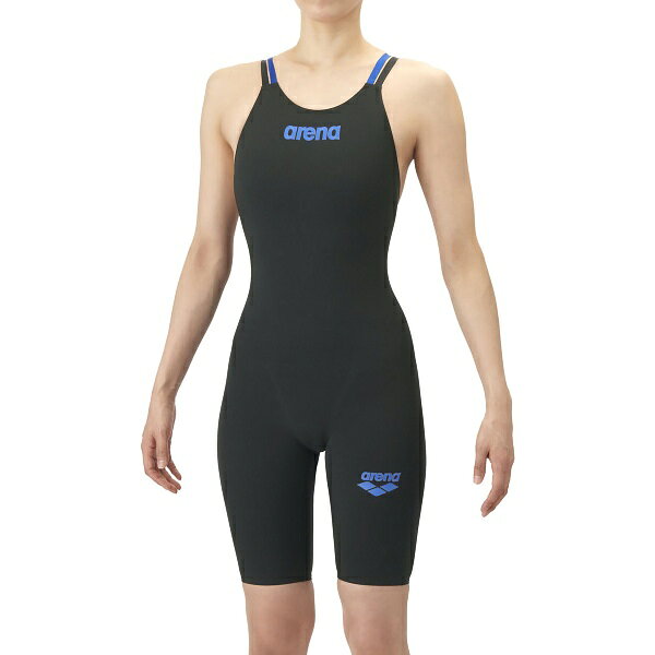ARENA アリーナ レーシングワンピーススパッツ オープンバック ハーフレッグ 水泳 水着レディース競泳用 公認 AS6SRC11L-BKBL