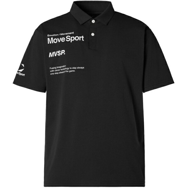 DESCENTE デサント ムーブスポーツ グラフィックポロ マルチスポーツ ポロシャツ ST6SHST0M-BK00
