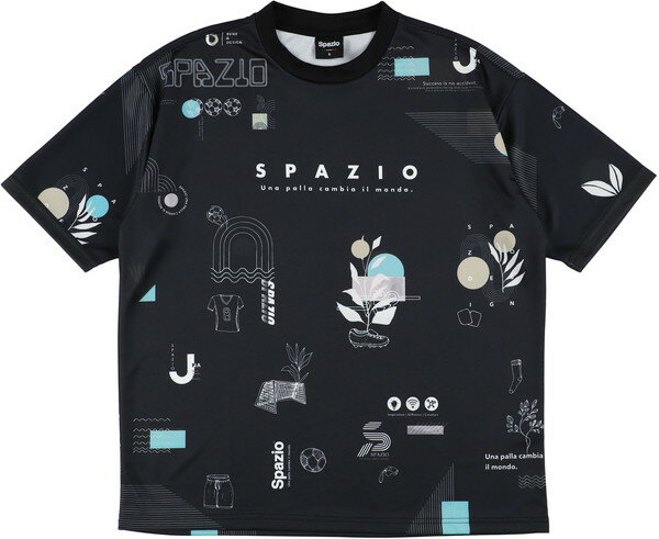 スパッツィオ SPAZIO オーバーサイズ半袖クルーネック サッカー フットサル プラクティスシャツ GE1091-23 スパッチオ