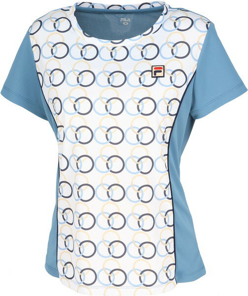 衿元にギャザーを入れた着用しやすいゲームシャツです。脇を無地にすることでスッキリと魅せるデザインです。同柄のスコートや無地のスコートなどアクティブに着こなしてください。◯ゲームシャツポリエステル100%中国【03006331000000000】【02906000000000000】【02906040000000000】