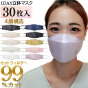 30枚入り 1day空間マスク 4層構造 立体マスク 1DAY MASK ウイルス対策 フェイスマスク 立体 送料無料キャンペーン対象外