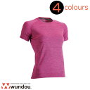 【最大2000円割引クーポン!枚数限定5/6 09:59まで】ウンドウ wundou ウィメンズフィットネスTシャツ フィットネス p720 ウィメンズ ラフィ...