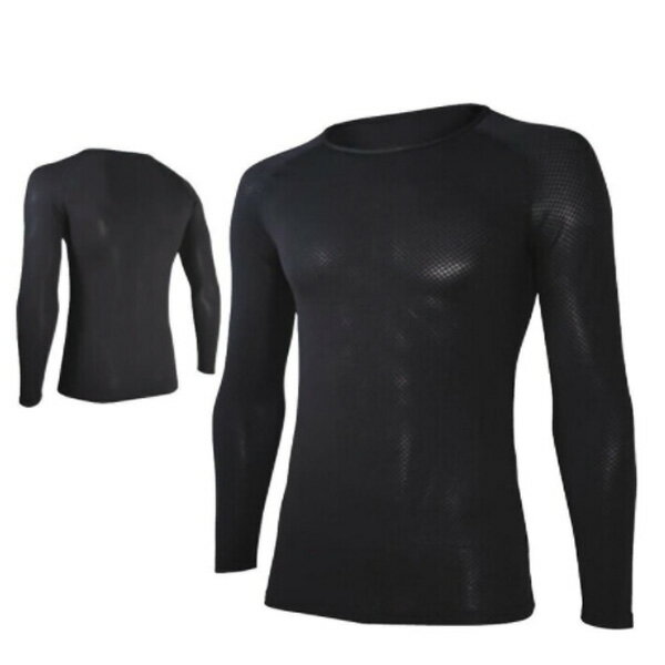 【商品説明】 シャツやコンプレッションインナーの下に着用するオールシーズン用ファーストレイヤー。 3D構造の2層ファブリックが、汗冷えやべたつきなどを軽減。 【素材】ポリプロピレン65％、ポリエステル20％、ポリウレタン15％ 【仕様】通気性・BTパワーストレッチ・吸汗速乾・スピード消臭 【カラー】ブラック 【サイズ】S・M・L・LL・3L 機能性インナー、機能性タイツ各種取り扱っております。【02201000000000000】【03001350200000000】