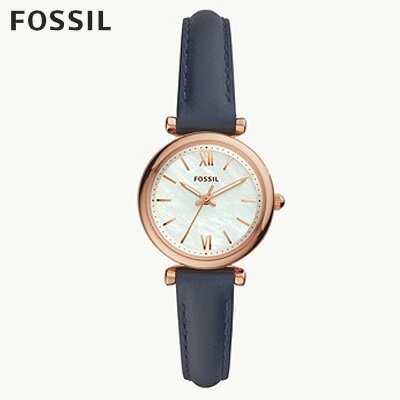 フォッシル フォッシル FOSSIL 腕時計 CARLIE MINI 三針 ネイビー レザーウォッチ ES4502 レディース 正規品