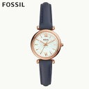 フォッシル FOSSIL 腕時計 CARLIE MINI 三針 ネイビー レザーウォッチ ES4502 レディース 正規品