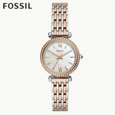 楽天Lafitte （ラフィート）スポーツフォッシル FOSSIL 腕時計 CARLIE MINI 三針 ツートーン ステンレススチールウォッチ ES4649 レディース 正規品