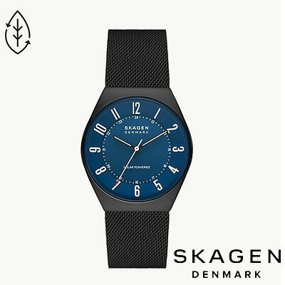 スカーゲン 腕時計（メンズ） スカーゲン SKAGEN 腕時計 GRENEN SOLAR ソーラーパワー ミッドナイトステンレススチール メッシュウォッチ SKW6837 メンズ アナログ 北欧 正規品