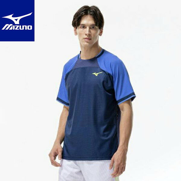樂天商城 - MIZUNO ミズノ 汗処理 通気 ドライエアロフローゲームシャツ ラケットスポーツ ゲームシャツ メンズ 62JAD00012