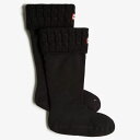 ハンター HUNTER ユニセックス RECYCLED 6 STITCH CABLE TALL BOOT SOCK ブーツソックス トール用 UAS3415RPY-BLK