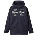 返品交換不可 在庫一掃セール DESCENTE デサント ムーブスポーツ ブラッシュド オーセンティックロゴ フーディー WUPニットジャケット ST4FWB34M-NVBK 即納 ラフィートスポーツ