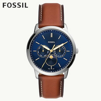 返品交換不可 現品限り処分 フォッシル FOSSIL 腕時計 NEUTRA MOONPHASE マルチファンクション ブラウン エコレザーウォッチ FS5903 メンズ 正規品 即納