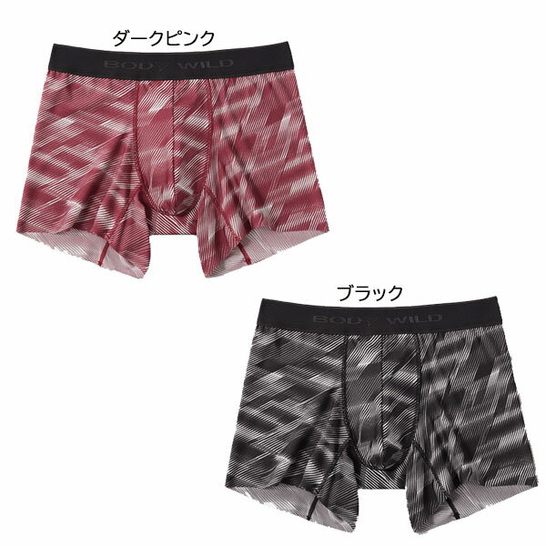 GUNZE グンゼ BODYWILD ボディワイルド EZXボクサー ジオメトリック柄 BWV014A メンズ下着 ラフィートスポーツ