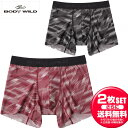 お得な2枚セット GUNZE グンゼ BODYWILD ボディワイルド EZXボクサー ジオメトリック柄 BWV014A メンズ下着 ラフィートスポーツ