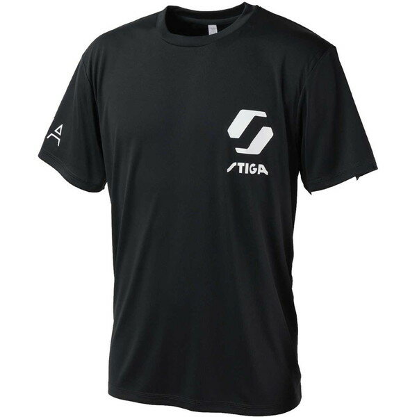 STIGA スティガ STIGAロゴTシャツ JP-II ブラック 卓球 半袖Tシャツ 180530