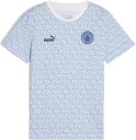 返品交換不可 在庫一掃セール PUMA プーマ MCFC FTBLCULTURE ティー AOP JR サッカー 半袖Tシャツ キッズ ジュニア 777780-...