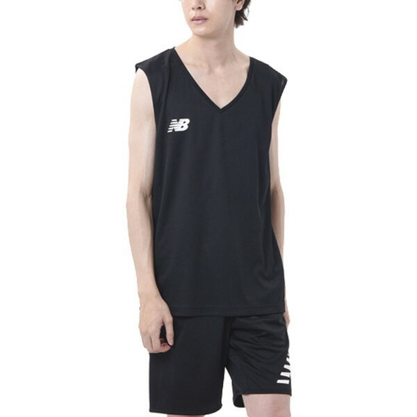 ニューバランス new balance 53 インナーシャツ Vネックノースリーブ サッカー メンズ JMTF1022-BK