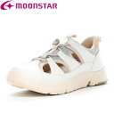 ムーンスター moonstar イブ レディース コンフォートシューズ サマーシューズ 幅広 4E ガラス防滑 抗菌防臭 脱ぎ履きラクラク EVE 336 ホワイト(4)