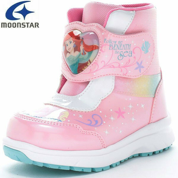 乐天商城 - ムーンスター moonstar ディズニープリンセス アリエル Disney DN WC050LE 子供靴 キッズ ブーツ シューズ DNWC050LE
