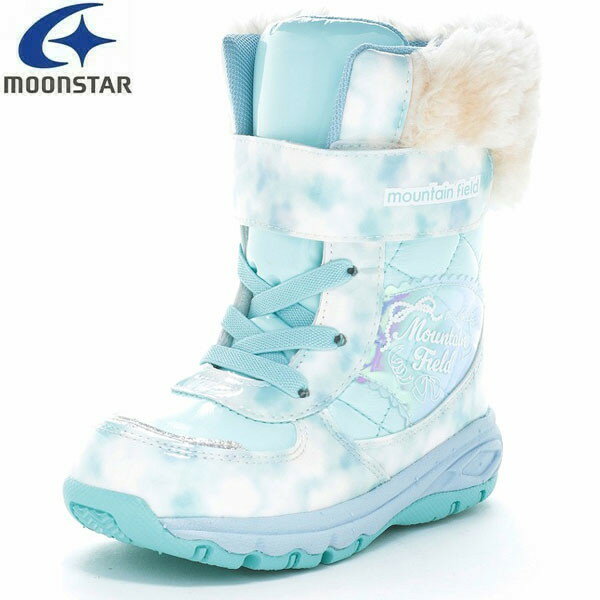 「マウンテンフィールド」のキッズ女児用ウィンターブーツです。雨雪時にもおすすめな「防水設計(4cm4時間防水)」機能を搭載し、靴底はグリップ性を考慮した底意匠設計です。蝶と花を散りばめた可愛らしいモヤ柄にリボンのイラストをあしらい華やかで可愛い商品です。重さは16.0cmで片足約200gです。 【Ag+抗菌防臭】 銀イオンの抗菌作用でにおいのもととなる菌の増殖を抑制し、防臭効果を発揮します。天然由来成分で安全です。 【洗えるインソール】 足裏になじみ、取り出して洗濯ができるので靴内を清潔に保てる中敷きです。 【防水設計(4cm 4時間防水)】 地面から4cm、4時間の浸漬状態での防水性を備えた防水機能です。 SIZE：16.0cmー19.0cm(ハーフサイズ無し) WIDTH（足囲）：2E UPPER：合成繊維/合成皮革 SOLE：EVA/ラバー MADE IN CHINA【03007240000000000】【02106000000000000】