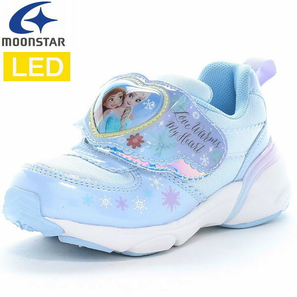 樂天商城 - ムーンスター moonstar ディズニープリンセス アナと雪の女王 LED 光る DN C1366LE 子供靴 キッズ スニーカー シューズ DNC1366LE