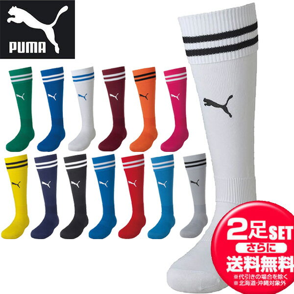 【お得な2足セット】PUMA（プーマ） サッカー・フットサル ストッキング 729881 メンズ 靴下/ソックス/タイツ Lined Stocking