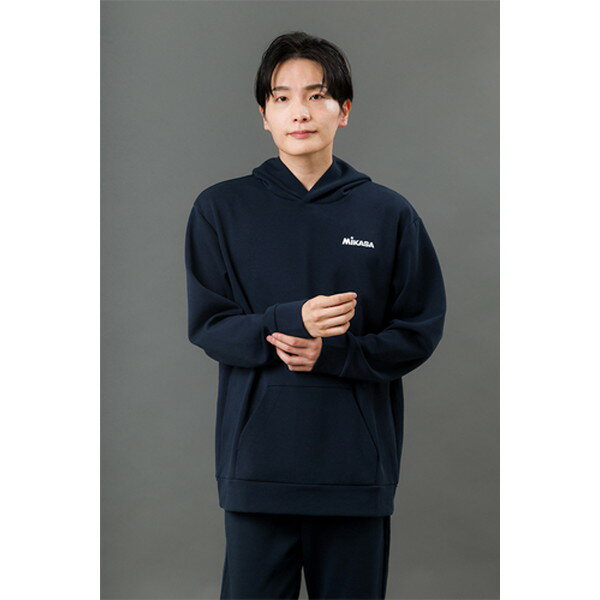 【最大10％OFFクーポン！スポーツ大賞受賞感謝SALE 2/10 23:59まで】ミカサ MIKASA マルチスポーツ ルーズプルオーバーフーディー ネイビー ユニセックス 2630-NV