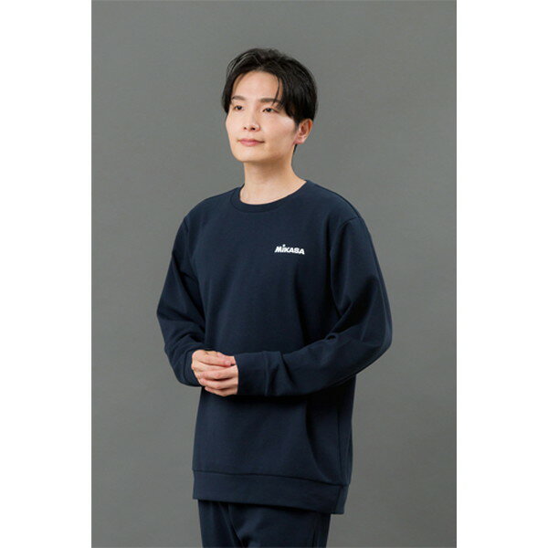 【最大10％OFFクーポン！スポーツ大賞受賞感謝SALE 2/10 23:59まで】ミカサ MIKASA マルチスポーツ クルーネックスウェット ネイビー ユニセックス 2631-NV