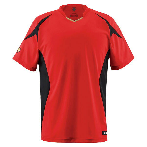 【最大2000円割引クーポン!枚数限定5/6 09:59まで】デサント DESCENTE ベースボールシャツ DB116 RED レッド メンズ「P」 ラフィートスポーツ