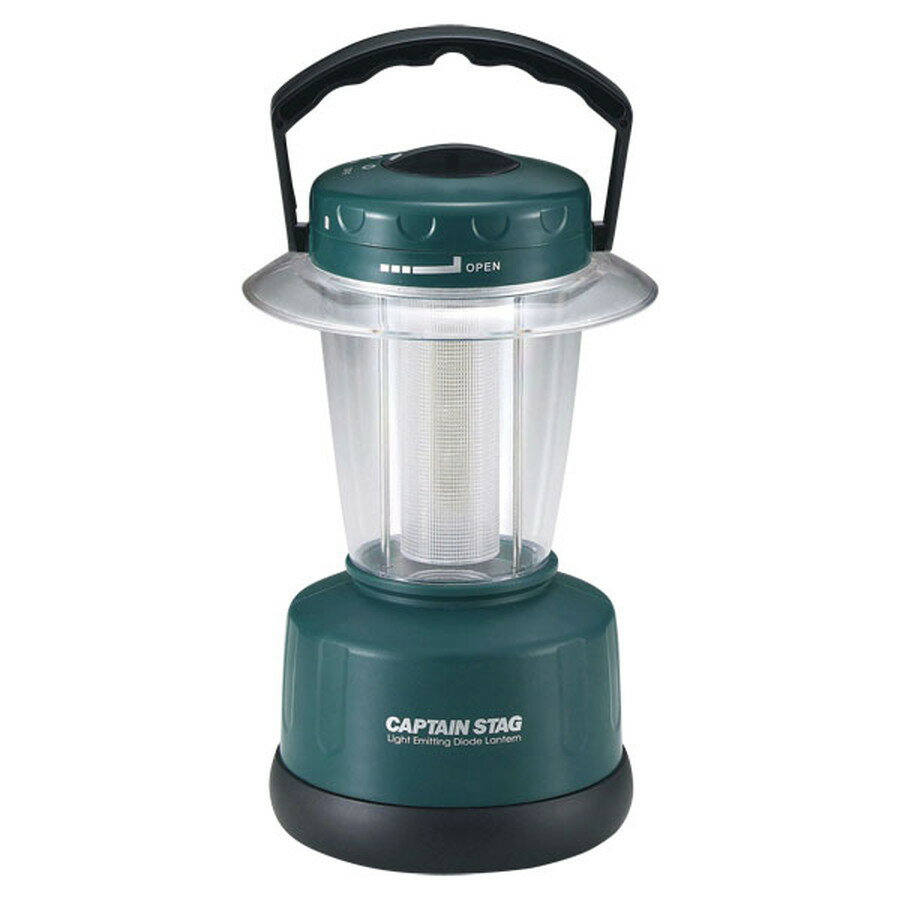 【素材・規格】 　 ●サイズ（約）／外径150x高さ250mm（持ち手含まず） ●仕様：光源：LED（発光ダイオード）20個、電池：DC6V・単1型乾電池4個（別売）、電池寿命：連続約60時間（アルカリ乾電池使用時） ●重量（約）／670g ●材質／本体・取っ手：ABS樹脂、カサ：ポリカーボネート、ホヤ：ポリスチレン 【03002270700000000】【02804000000000000】