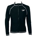 【最大2000円割引クーポン!枚数限定5/6 09:59まで】Speedo スピード 水着 スイムウェア ジュニアロングスリーブアクアシャツブラック ジュニア ...