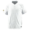 返品交換不可 訳あり大特価 DESCENT デサント 2ボタンTシャツSホワイト ユニセックス DB201-SWHT